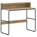 vidaXL Skrivebord med lagring Artisan eik 100 x 50 x 91 cm