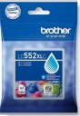 Brother LC552XLC cyan blekkpatron 1500 sider
