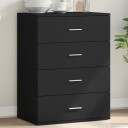  Skjenk svart 60x39x80 cm konstruert tre