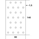 Hullplate FAST HP Stål 80x140x1,5 mm