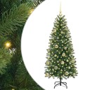  Kunstig juletre med 150 LED med stativ grønn 150 cm PE og PVC