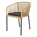 Brafab Delta stol    Svart / Natural Wicker/ Teddy Black