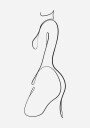 Woman"s Curved Lines Plakat Plakat / 100x150cm