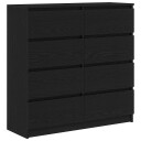  Skjenk svart eik 100x35x99 cm konstruert tre