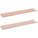 vidaXL Flytende hylle Veggmontert 2 pcs Rosa 60 x 8,5 x 2,5 cm Stål
