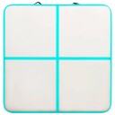  Oppblåsbar gymnastikkmatte med pumpe 200x200x15 cm PVC grønn