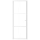vidaXL Innerdør 76x201,5 cm hvit ESG glass og aluminium
