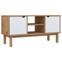  TV benk OTTA brun og hvit 113,5x43x57 cm heltre furu