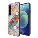 Checkered Pattern Samsung Galaxy S23 5G Hybrid-deksel Fargerik Mandala