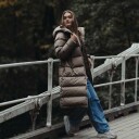 Bergans Urban Down Kåpe Dame Rock Taupe XL med RDS-sertifisert Dunjakkefyll
