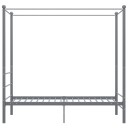 vidaXL Himmelsengeramme grå metall 90x200 cm