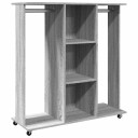  Garderobe med hjul grå sonoma 102x38x110 cm konstruert tre 848036