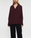 Filippa K Half Placket Blouse - Burgundy - 36