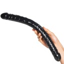 Willie City Realistisk Svart 2-Way Dobbeldildo 43 cm - Svart - Svart
