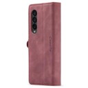 Caseme 013 Series Samsung Galaxy Z Fold4 Lommebok-deksel Vinrød