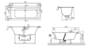 VILLEROY & BOCH ARCHITECTURA BADEKAR 190X80 FOR INNBYGGING HVIT ALPIN