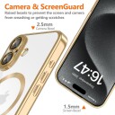 Tech Protect MagFlex MagSafe Mobildeksel til iPhone 16e/17e Klar/Gull