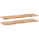 vidaXL Flytende hyller 2 stk 160x40x2 cm oljebehandlet heltre akasie