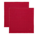 Georg Jensen Damask Plain linservietter 2-pk 45x45 cm dyp rød