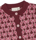 Flöss Cardigan   Strikk   Nova   Bordeaux Bow   Flöss   3 år 98   Cardigan Rosa Rød
