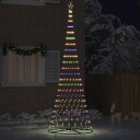  LED juletre med stativ Flerfarget 138.5 x 138.5 x 399 cm Metall