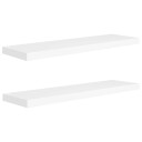 vidaXL Flytende vegghyller 2 stk hvit 90x23,5x3,8 cm MDF