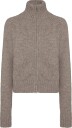 Weekday Soft Knitted Fitted Zip Cardigan   DARK MOLE   XL