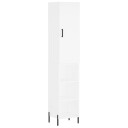 vidaXL Highboard hvit 34,5x34x180 cm konstruert tre 8720845484071