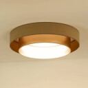 Duolla LED-taklampe Luneta fløyelsbeige/gull Ø 60 cm dimbar i 3 trinn