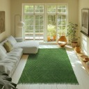 Ryetepper   Amberley Natural Cotton Shaggy grønn Størrelse: 240 x 340 cm