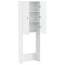 vidaXL Toalett skap BREDA Høgglans hvit 66 x 25,5 x 190 cm
