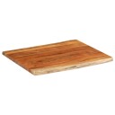  Bordplate 110x80x3,8 cm rektangulær heltre akasie naturlig kant