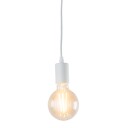 Leon Lampeoppheng E27 Hvit tekstilkable