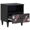  Nattbord med skuff 2 pcs Brun 40 x 33 x 46 cm Massiv mango tre