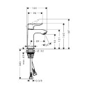 HANSGROHE METRIS 100 SERVANTARMATUR U/BUNNVENTIL