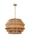 Antigua Drum Chandelier Natural Abaca M