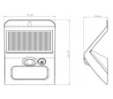 LED Solar m/Sensor 3000K IP65 PÅ/AV Hvit