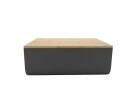 Alessi Mattina brødboks 34 cm Mørkegrå-bambus