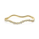 Sif Jakobs Jewellery Sardinien Wave Bangle Gullfarge Hvit