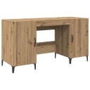 vidaXL Skrivebord Kunstnerisk Eik 140 x 50 x 75 cm Konstruert tre