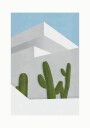 Cactus Shadows Modern Desert Architecture Plakat Plakat / 30x40cm