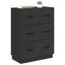 vidaXL Skuffeskap Svart 66 x 34,5 x 87 cm Konstruert tre