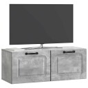  Vegghengt TV skap Betonggrå 78,5 x 31 x 30 cm Konstruert tre