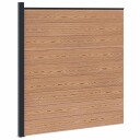 vidaXL Gjerdesett 175 x 186 cm WPC og Aluminium Brun