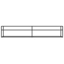 vidaXL TV-benk hvit marmor 220x40x40,5 cm herdet glass