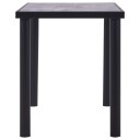 vidaXL Spisebord svart og betonggrå 120x60x75 cm MDF