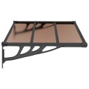 vidaXL Skjermtak svart 122x90 cm polykarbonat