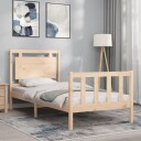 vidaXL Sengeramme med hodegavl 100x200 cm heltre 8720845973261