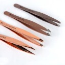 Brushworks Hd 4 Piece Combination Tweezer Set - Gold