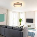 Taklampe stoff ?38cm stjernehimmel - gr?